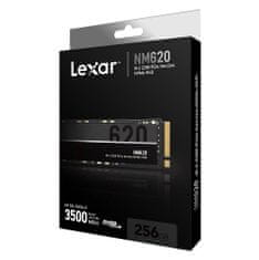 Lexar SSD NM620 PCle Gen3 M.2 NVMe - 256GB (čtení/zápis: 3500/1300MB/s)