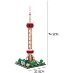 Wange Wange Architect stavebnice Oriental Pearl Tower kompatibilní 1109 dílů