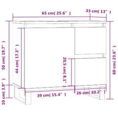 Vidaxl Koupelnová skříňka šedá sonoma 65 x 33 x 60 cm kompozitní dřevo