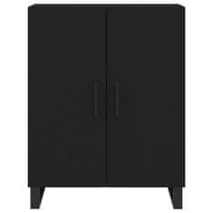 Greatstore Skříň highboard černá 69,5 x 34 x 180 cm kompozitní dřevo