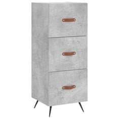 Vidaxl Skříň highboard betonově šedá 34,5x34x180 cm kompozitní dřevo