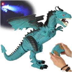 Aga RC dinosaurus-drak - chodí, řve, dýchá páru 41 cm