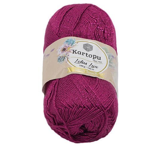 Příze LOTUS LUX - 100g / 340 m - fialová