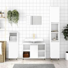 Greatstore Koupelnová skříňka bílá 30 x 30 x 100 cm kompozitní dřevo