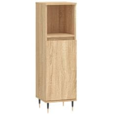 Greatstore Koupelnová skříňka dub sonoma 30 x 30 x 100 cm kompozitní dřevo