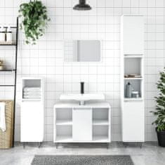 Greatstore Koupelnová skříňka bílá 80 x 33 x 60 cm kompozitní dřevo