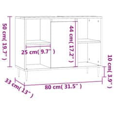 Vidaxl Koupelnová skříňka betonově šedá 80x33x60 cm kompozitní dřevo