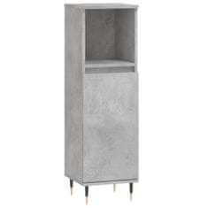 Greatstore Koupelnová skříňka betonově šedá 30x30x100 cm kompozitní dřevo