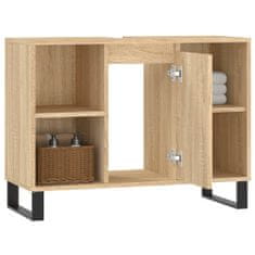Greatstore Koupelnová skříňka dub sonoma 80 x 33 x 60 cm kompozitní dřevo