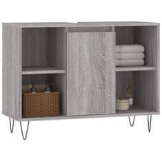 Greatstore Koupelnová skříňka šedá sonoma 80 x 33 x 60 cm kompozitní dřevo