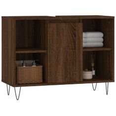 Greatstore Koupelnová skříňka hnědý dub 80 x 33 x 60 cm kompozitní dřevo