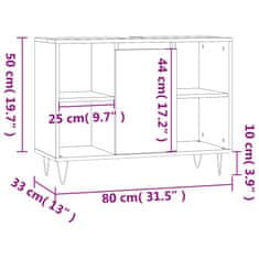 Vidaxl Koupelnová skříňka betonově šedá 80x33x60 cm kompozitní dřevo