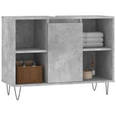 Greatstore Koupelnová skříňka betonově šedá 80x33x60 cm kompozitní dřevo