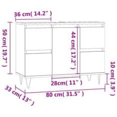 Vidaxl Koupelnová skříňka černá 80 x 33 x 60 cm kompozitní dřevo