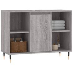 Greatstore Koupelnová skříňka šedá sonoma 80 x 33 x 60 cm kompozitní dřevo