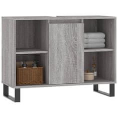 Greatstore Koupelnová skříňka šedá sonoma 80 x 33 x 60 cm kompozitní dřevo