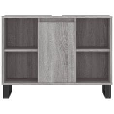 Greatstore Koupelnová skříňka šedá sonoma 80 x 33 x 60 cm kompozitní dřevo