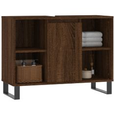 Greatstore Koupelnová skříňka hnědý dub 80 x 33 x 60 cm kompozitní dřevo