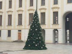 LAALU.cz Sada vánočních ozdob BASIC SILVER 15–25 cm na stromky 300-450 cm