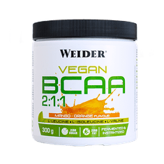 Weider Vegan BCAA, 300 g, fermentovaná forma BCAA, Mango-Orange