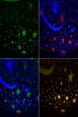 KIK Hvězdný projektor noční světlo 2v1 USB modrá KX7814_2