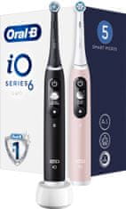 Oral-B iO Series 6 DUO Black/Pink elektrický zubní kartáček