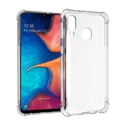 IZMAEL Silikonové pouzdro se zesílenými hranami pro Samsung Galaxy A20s - Transparentní KP23593