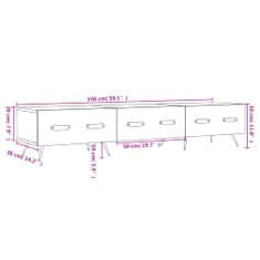 Vidaxl TV skříňka černá 150 x 36 x 30 cm kompozitní dřevo