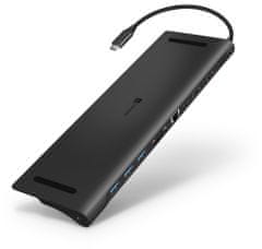 Connect IT USB-C dokovací stanice, 11v1 (2xHDMI), externí CHU-9010-AN, antracitový - rozbaleno