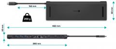 Connect IT USB-C dokovací stanice, 11v1 (2xHDMI), externí CHU-9010-AN, antracitový - rozbaleno