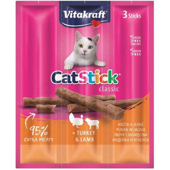 Vitakraft Cat pochoutka Stick mini Turkey+lamb 3x6g