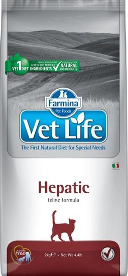 Vet Life Natural Feline Dry Hepatic 2 kg