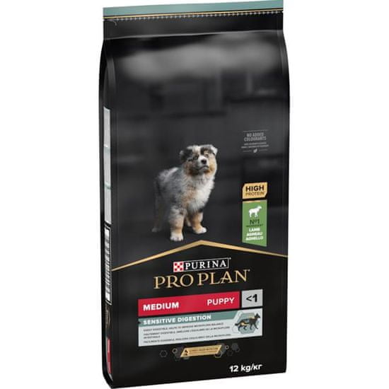 Purina Pro Plan Puppy Medium Sensitive Digestion jehně 12 kg