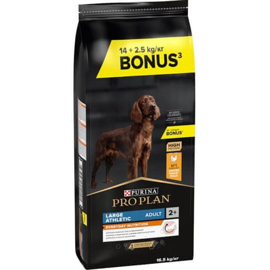 Purina Pro Plan Dog Adult Large Athletic Everyday Nutrition kuře 14+2,5 kg zdarma