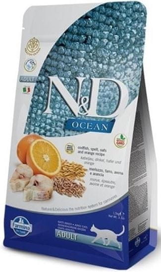 N&D OCEAN Cat GF Herring, Pumpkin & Orange Adult 1,5 kg