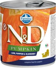 N&D PUMPKIN Dog konz. Lamb, Pumpkin & Blueberry Puppy 285 g