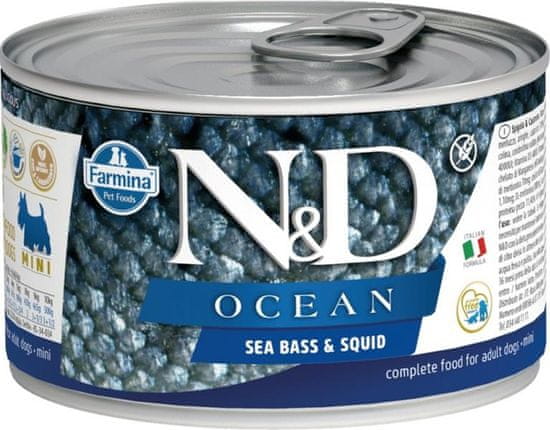 N&D DOG OCEAN Adult Codfish & Squid Mini 140g