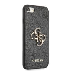 Guess Zadní kryt PU 4G Metal Logo na iPhone SE 2020 - SE 2022 - 7 - 8 šedý