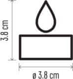 Emos LED dekorace – čajová svíčka stříbrná, CR2032, vnitřní, vintage, 6 ks