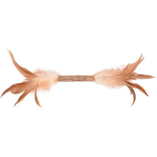 Flamingo Hračka cat matatabi tyčka s peří 30x1,5cm