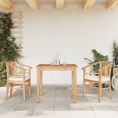 Greatstore 3dílný zahradní jídelní set masivní teakové dřevo