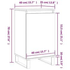 Vidaxl Příborník betonově šedý 40 x 35 x 70 cm kompozitní dřevo