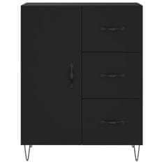 Greatstore Skříň highboard černá 69,5 x 34 x 180 cm kompozitní dřevo