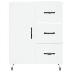 Greatstore Skříň highboard bílá 69,5 x 34 x 180 cm kompozitní dřevo