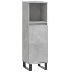Greatstore Koupelnová skříňka betonově šedá 30x30x100 cm kompozitní dřevo