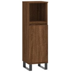 Greatstore Koupelnová skříňka hnědý dub 30 x 30 x 100 cm kompozitní dřevo