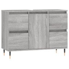 Greatstore Koupelnová skříňka šedá sonoma 80 x 33 x 60 cm kompozitní dřevo