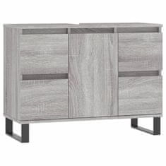 Greatstore Koupelnová skříňka šedá sonoma 80 x 33 x 60 cm kompozitní dřevo