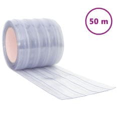 Vidaxl Závěs do dveří průhledný 200 mm x 1,6 mm 50 m PVC