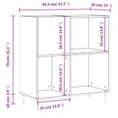 Greatstore Skříňka na LP desky hnědý dub 84,5x38x89 cm kompozitní dřevo